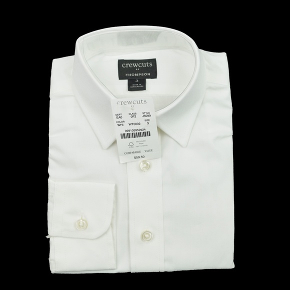 New CREWCUTS Boys Size 3 Long-Sleeve Flex Thompson Shirt $69 J5099 - Picture 2 of 2